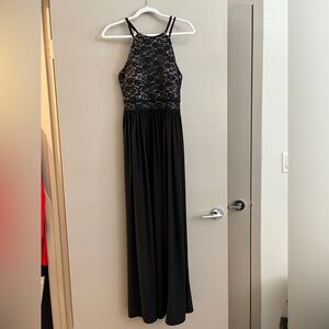 Night Way Collections Black Lace Maxi Dress